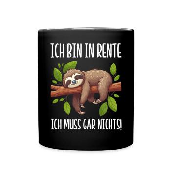 I'm retired, I don't have to do anything funny - Full Colour Mug - black - Front