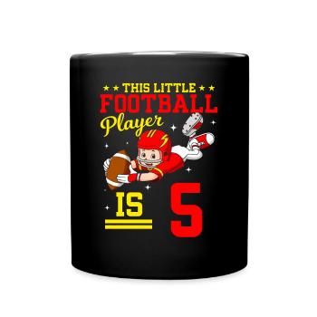 5ème anniversaire Joueur de football - Mug uni - noir - Devant