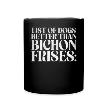 Cadeaux Bichon Frisé - Mug uni - noir - Devant