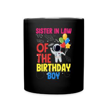 Anniversaire des enfants Membres de la famille des astronautes - Mug uni - noir - Devant