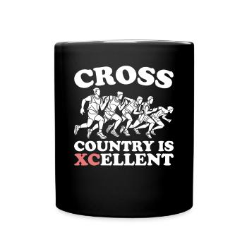 XC Running Cross Country Runner XC Runner - Tasse einfarbig - Schwarz - Vorne
