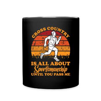 XC Running Cross Country Runner XC Runner - Tasse einfarbig - Schwarz - Vorne