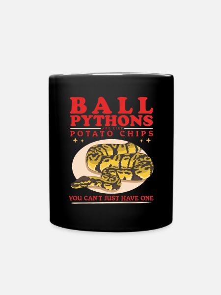 Königspython Python Schlangen Geschenke - Tasse einfarbig - Schwarz