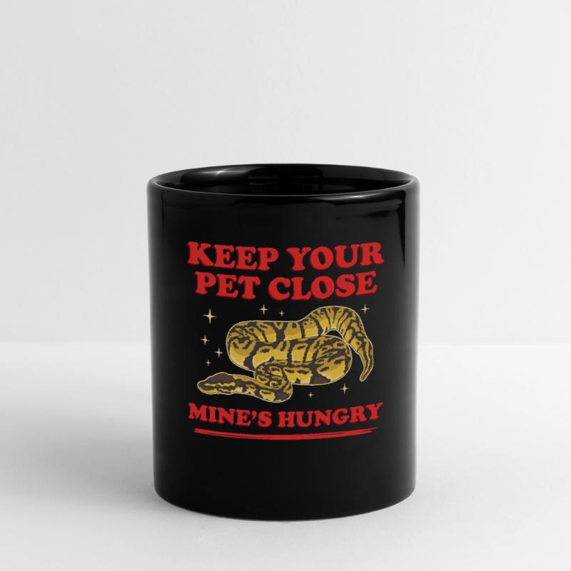 Königspython Schlange Python Geschenk Tasse einfarbig