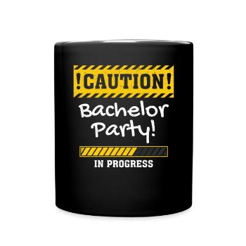 Junggeselle Jungesellenabschied - Tasse einfarbig - Schwarz - Vorne
