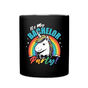 Junggeselle Jungesellenabschied - Tasse einfarbig - Schwarz - Vorne