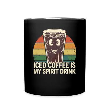 Le café glacé est ma boisson préférée - Mug uni - noir - Devant