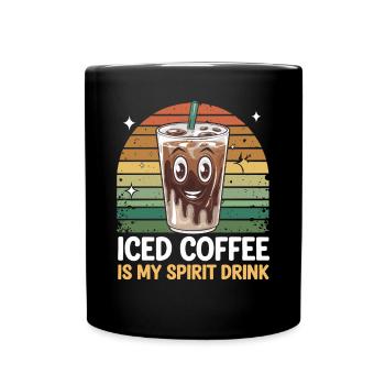Iced Coffee Is My Spirit Drink - Tasse einfarbig - Schwarz - Vorne