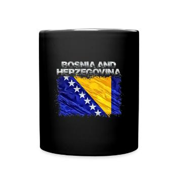 Bosnia and Herzegovina - Full Colour Mug - black - Front