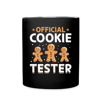 Funny Christmas Gingerbread Official Cookie Tester - Tasse einfarbig - Schwarz - Vorne