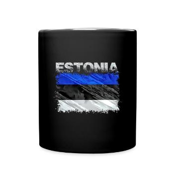 Estonia - Full Colour Mug - black - Front
