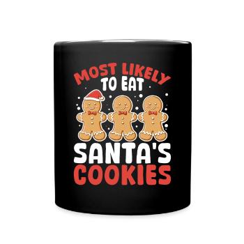 Le pain d’épice de Noël est le plus susceptible de manger le Père Noël - Mug uni - noir - Devant