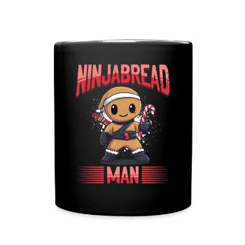 Funny Christmas Gingerbread Ninjabread Man - Tasse einfarbig - Schwarz - Vorne