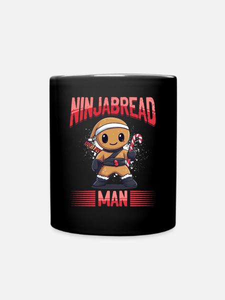 Funny Christmas Gingerbread Ninjabread Man - Tasse einfarbig - Schwarz