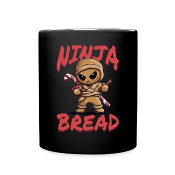 Funny Christmas Gingerbread Ninja Bread - Tasse einfarbig - Schwarz - Vorne