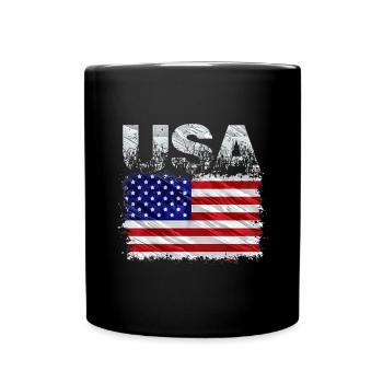 États-Unis - Mug uni - noir - Devant
