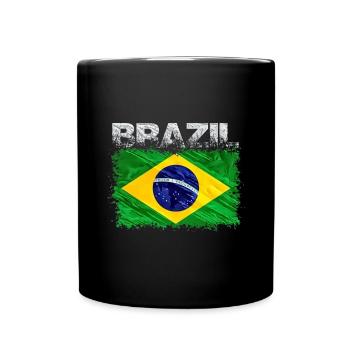 Brasilien - Tasse einfarbig - Schwarz - Vorne