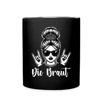 The Bride Funny Bachelorette Party Maid of Honor - Full Colour Mug - black - Front