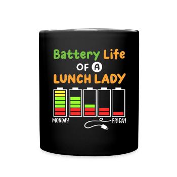 Mitarbeiterin der Schulcafeteria - Tasse einfarbig - Schwarz - Vorne