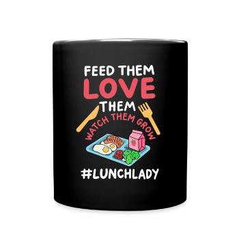 Mittagessen Schule Cafeteria-Mitarbeiter - Tasse einfarbig - Schwarz - Vorne