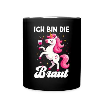 Mariée Licorne Drôle De Jeune Fille - Mug uni - noir - Devant