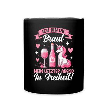 Mariée Licorne Drôle De Jeune Fille - Mug uni - noir - Devant