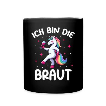 Mariée Licorne Drôle De Jeune Fille - Mug uni - noir - Devant