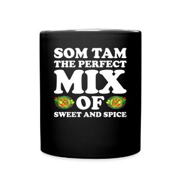 Som Tam Thai Papaya Salad Thai Salad Thai Food - Full Colour Mug - black - Front