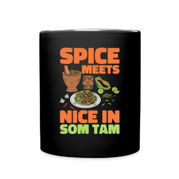 Som Tam Thai Papaya Salad Thai Salad Thai Food - Full Colour Mug - black - Front