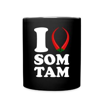 Som Tam Thai Papaya Salad Thai Salad Thai Food - Full Colour Mug - black - Front