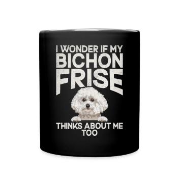 Cadeaux Bichon Frisé - Mug uni - noir - Devant