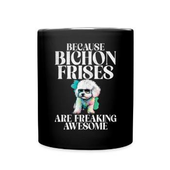 Bichon Frise Gifts - Full Colour Mug - black - Front