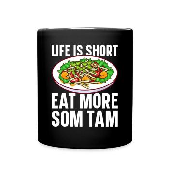 Som Tam Thai Papaya Salad Thai Salad Thai Food - Full Colour Mug - black - Front