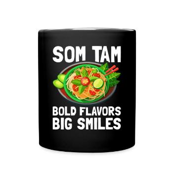 Som Tam Thai Papaya Salad Thai Salad Thai Food - Full Colour Mug - black - Front