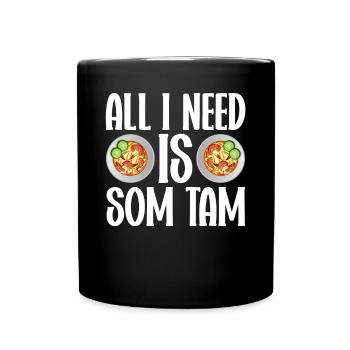 Som Tam Thai Papaya Salad Thai Salad Thai Food - Full Colour Mug - black - Front