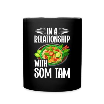 Som Tam Thai Papaya Salat Thai Salat Thai Food - Tasse einfarbig - Schwarz - Vorne