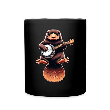 Joueur de banjo Bluegrass Platypus Animal - Mug uni - noir - Devant