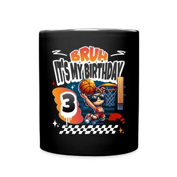 Basketball 3rd Birthday - Full Colour Mug - black - Front