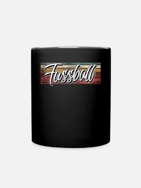 Fussball - Tasse einfarbig - Schwarz