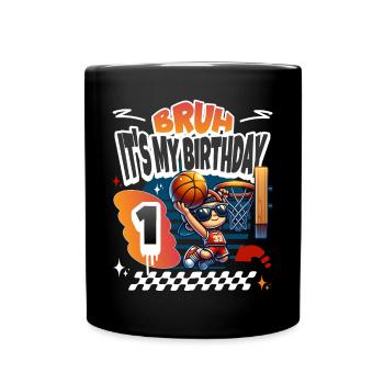 Basketball 1er anniversaire - Mug uni - noir - Devant