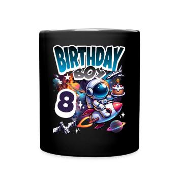 Astronaute 8e anniversaire Espace - Mug uni - noir - Devant