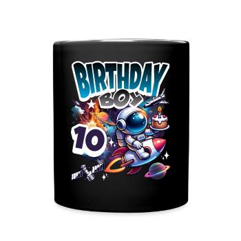 Astronaute 10e anniversaire Espace - Mug uni - noir - Devant