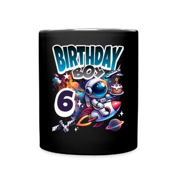 6e anniversaire de l’astronaute Espace - Mug uni - noir - Devant