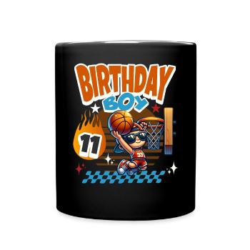 Basketball 11th Birthday - Full Colour Mug - black - Front