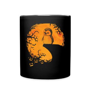 Pinguin Halloween gruseliger Pinguin-Liebhaber - Tasse einfarbig - Schwarz - Vorne