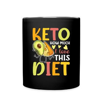 Keto Know How Much I Love This Diet für einen - Tasse einfarbig - Schwarz - Vorne