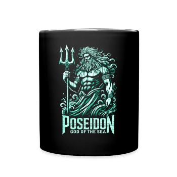 Poséidon - Dieu des mers - Mug uni - noir - Devant