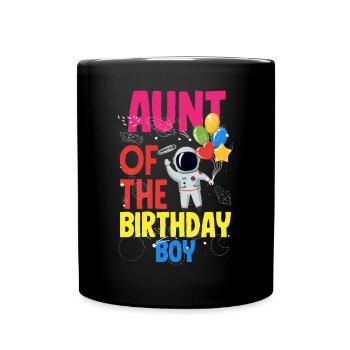 Anniversaire des enfants Membres de la famille des astronautes - Mug uni - noir - Devant