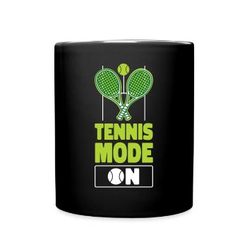 Drôle de joueur de tennis Raquette Tennis - Mug uni - noir - Devant
