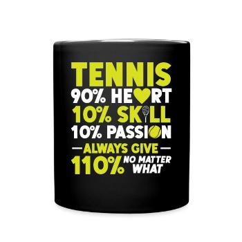 Drôle de joueur de tennis Raquette Tennis - Mug uni - noir - Devant